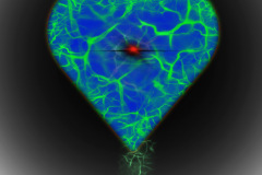 Valentine Blue and Green Heart
