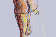 Nude Back View - Blue